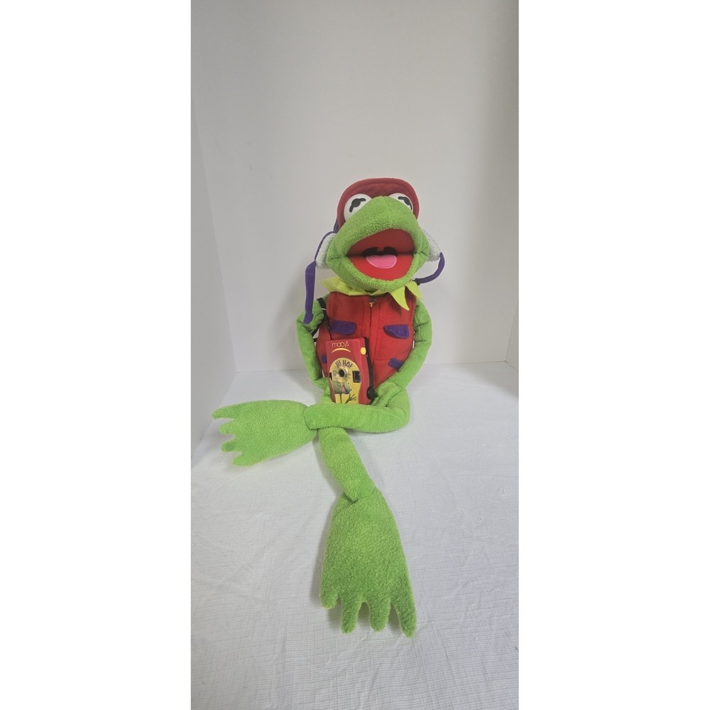 Vtg Macys Official‎ Kermit the Frog-Tographer Plush Stuffed Animal w/ Camera